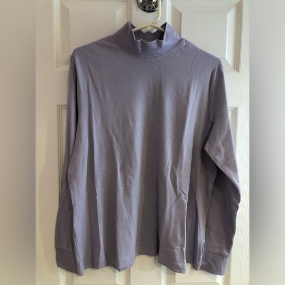 Lands’ End Women’s Relaxed Fit Long Sleeve Mock Turtleneck, Size Large - Picture 10 of 10